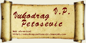 Vukodrag Petošević vizit kartica